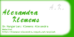 alexandra klemens business card